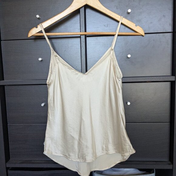 Reformation Tank 100% Silk Teddy Tank Top Cami Ivory Small - Picture 4 of 6